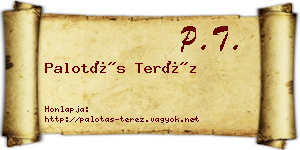 Palotás Teréz névjegykártya
